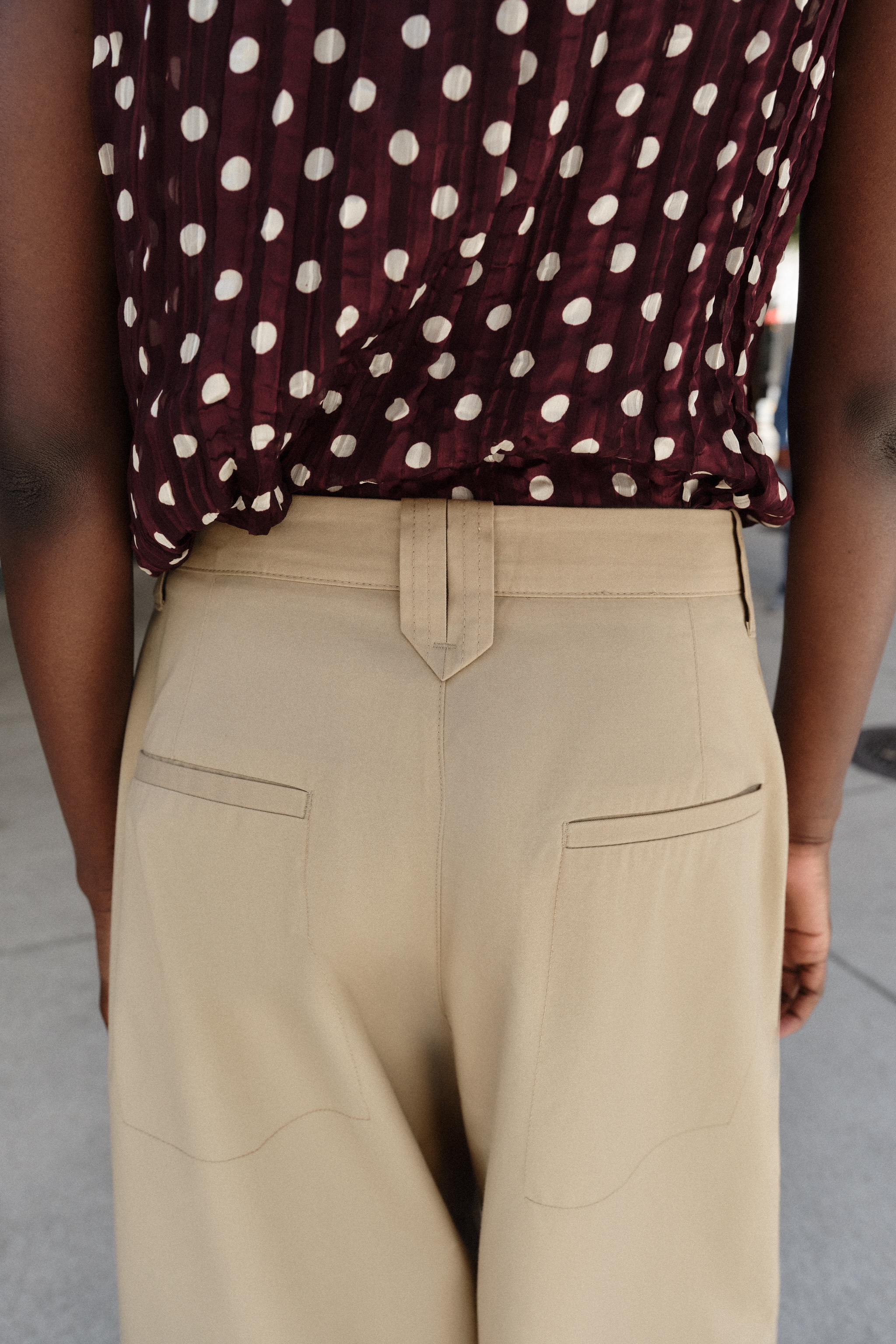 PLEATED CUFFED HEM PANTS | Zara US