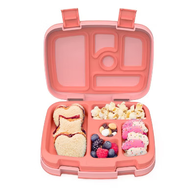 Bentgo Kids' Brights Leakproof, 5 Compartment Bento-Style Kids' Lunch Box - Coral | Target