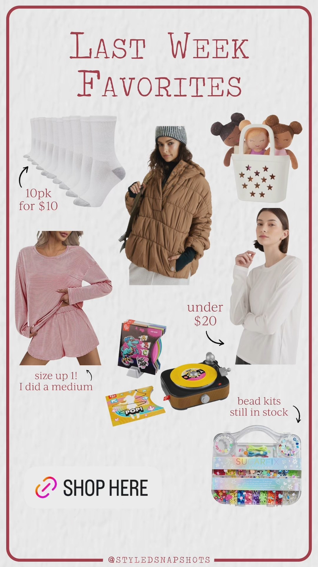 Last week follower favorites 🎁
-size small jacket 
-size small LS tee
-sized up 1 to a medium in pjs 

toddler gift ideas, girls gift ideas 

#LTKKids #LTKGiftGuide #LTKFindsUnder100