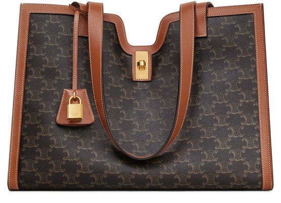Cabas 16 in Triomphe canvas and calfskin - CELINE | 24S US