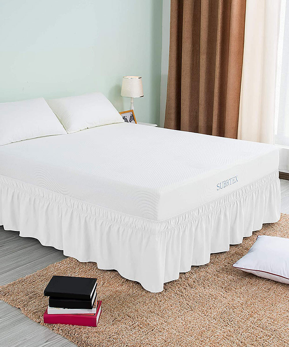 Subrtex Bedskirts White - White Ruffle Bed Skirt | Zulily