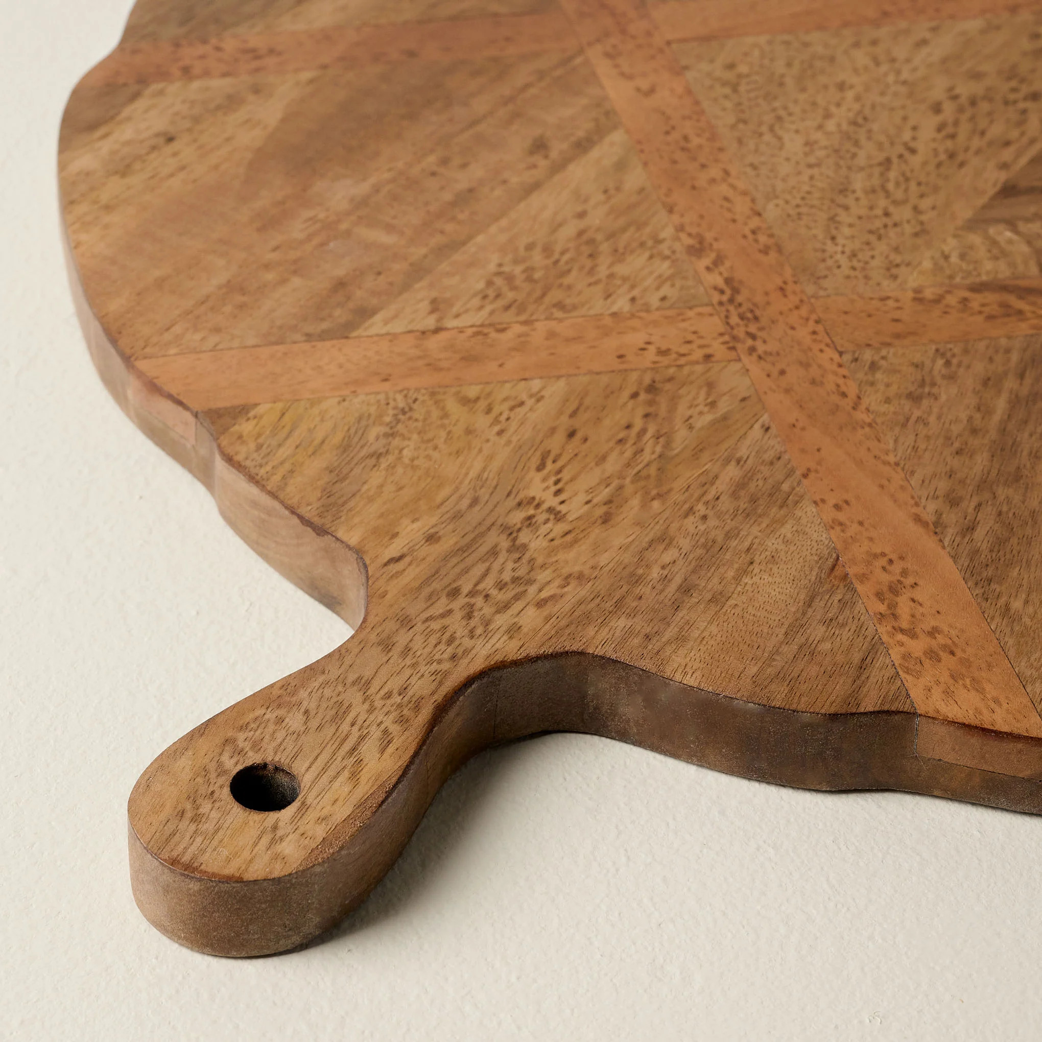 Antiqued Wood Round Serving Board | Magnolia