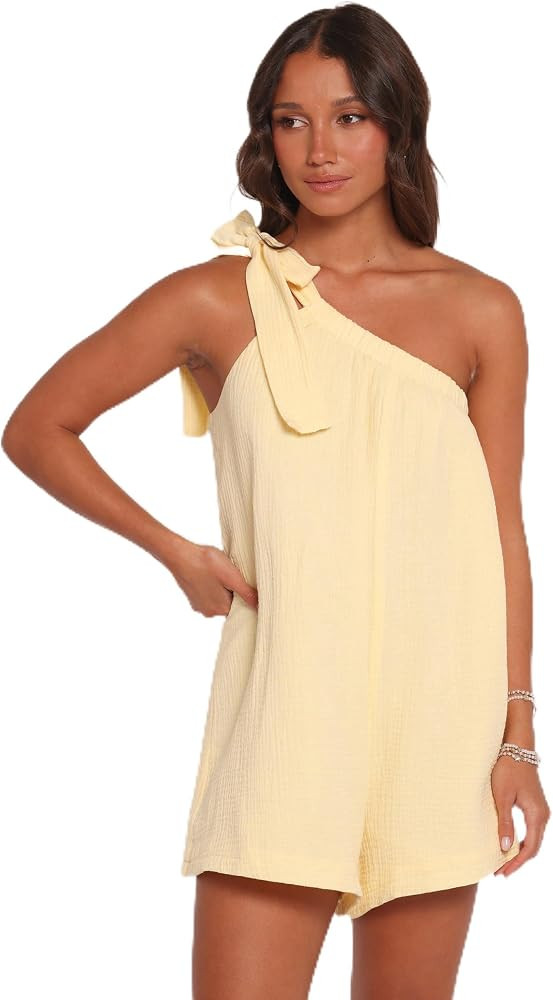 Petal & Pup Women's Miffy-one-shoulder-romper-yellow | Amazon (US)