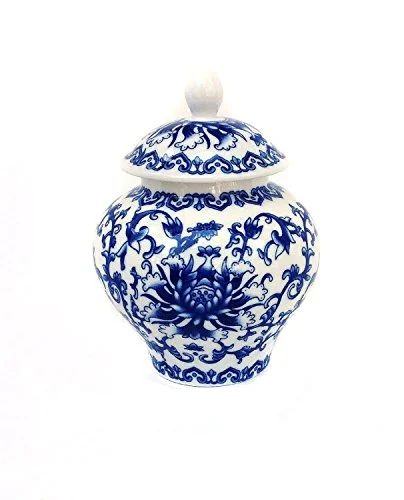 Ancient Blue and White Porcelain Tea Storage Helmet-shaped Temple Jar ( large size) | Walmart (US)