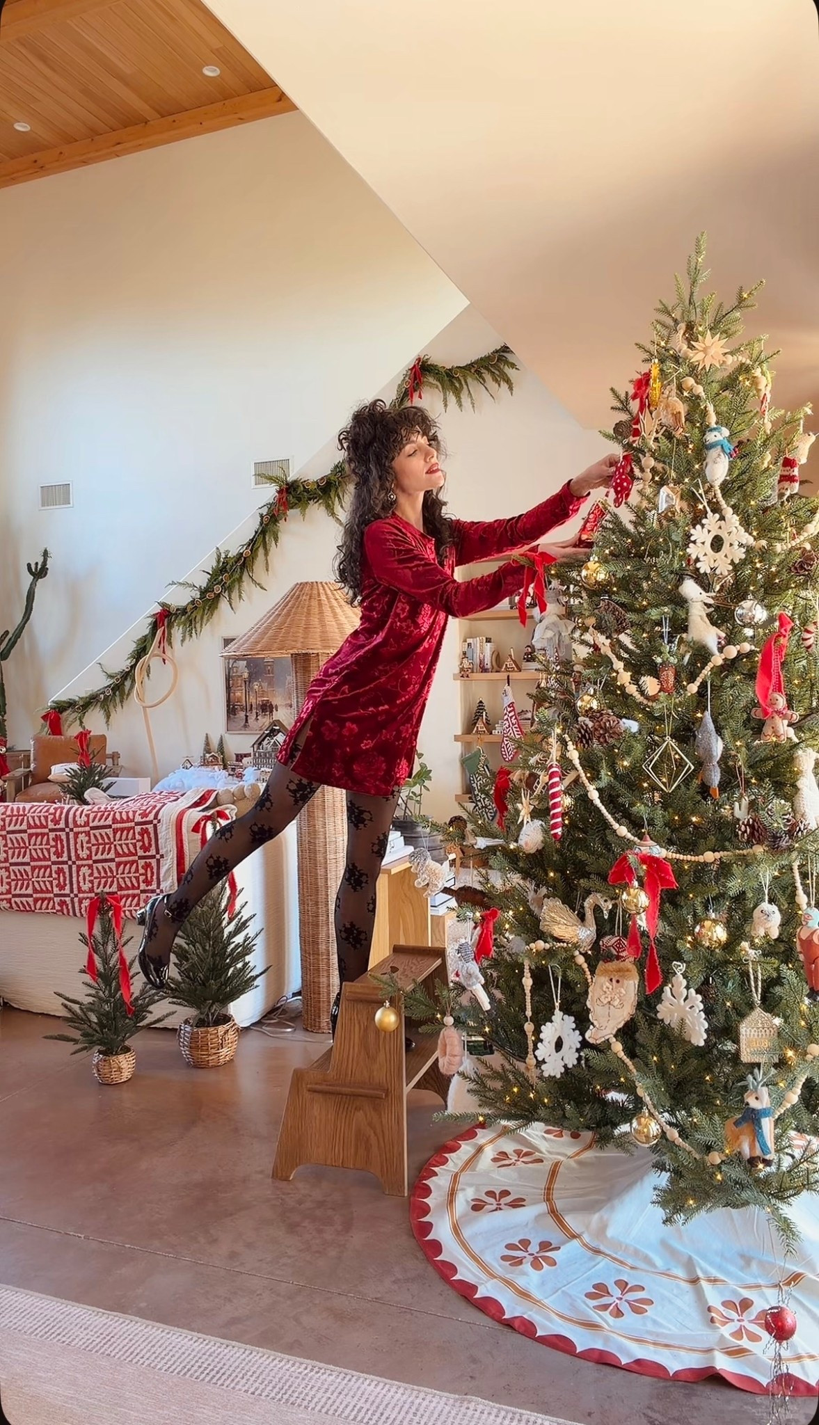  Christmas dress alert! Love this velvet dress. It’s so festive. It’s listed as a tunic but can easily be a dress. I’m wearing an XXS petite and I’m 5ft but you can definitely size up if you’re taller and want more length. 

#LTKHoliday #LTKCyberWeek