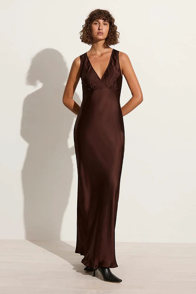 Barossa Maxi Dress Dark Truffle | Faithfull (AU)
