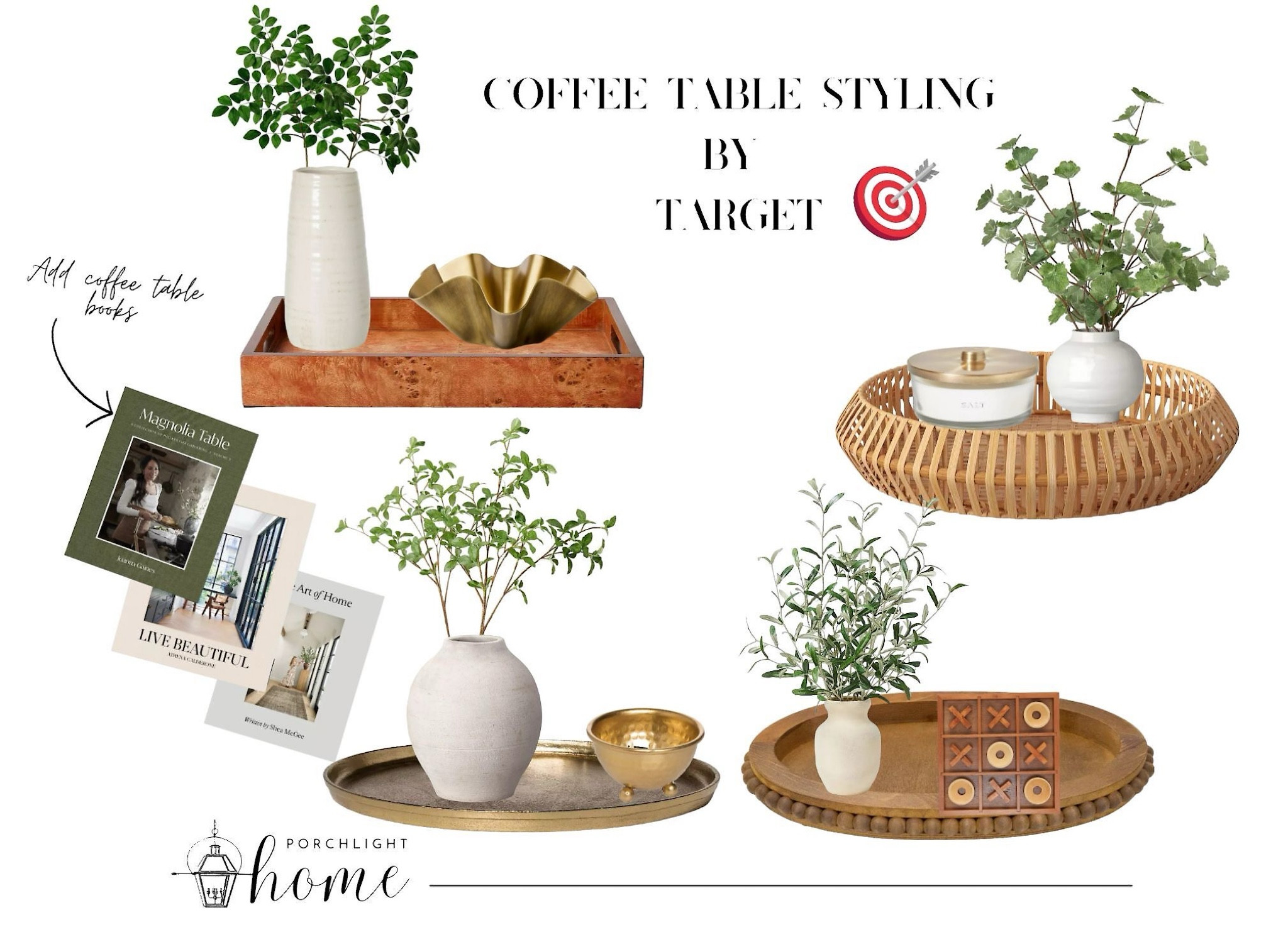Coffee table styling by Target 🎯 
@target does it again with their coffee table decor!! Decorative tray, coffee table, coffee table styling, coffee table decor, faux stems, trays, vase, coffee table books, candle 

#LTKxTarget #LTKhome #LTKstyletip