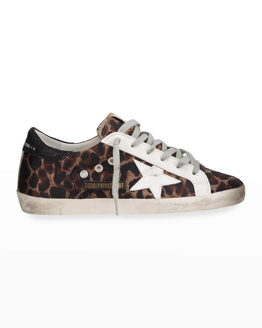 Golden Goose Superstar Leopard-Print  Sneakers | Neiman Marcus