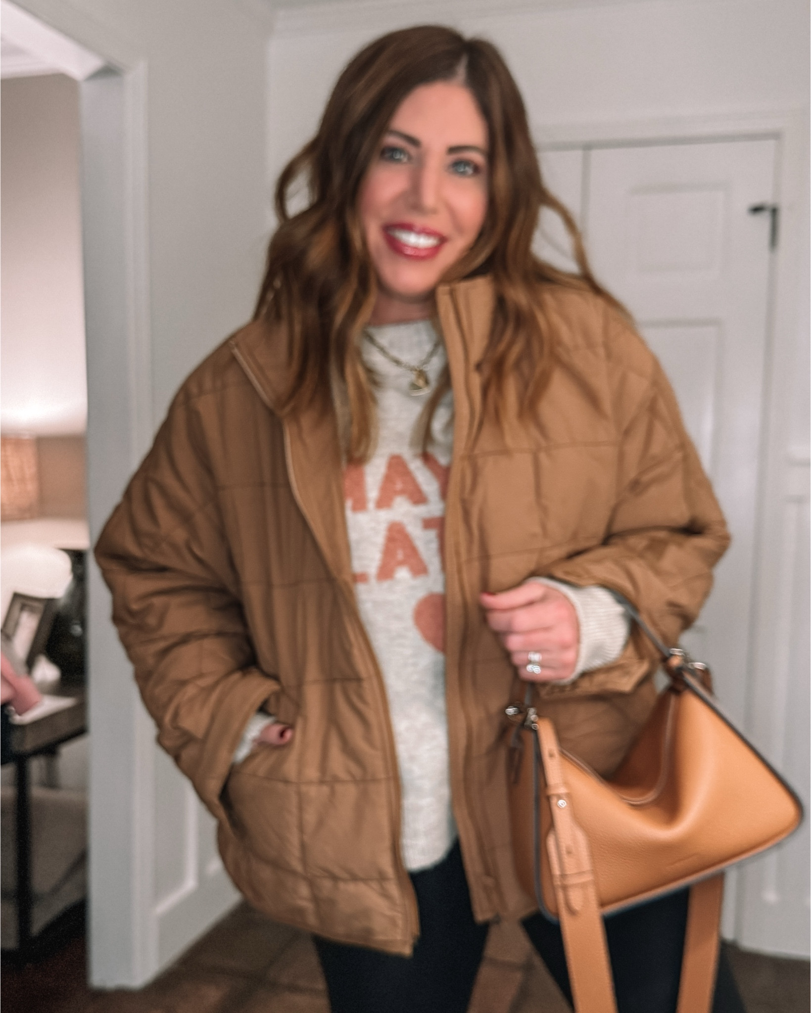 Super cute oversized sweater is on sale 50% off! It is lightweight and super soft and stretchy. You can style it with leggings, jeans, sweatpants, and more! Here are a few ways I’ve styled it to wear as we head into spring

Oversized sweater/size medium
Tan Pippa jacket/size large
Ultra high-rise leggings/size medium
Insulated waterproof combat hunter boots/ true to size and so cozy warm!


@American Eagle Outfitters 

#LTKSaleAlert #LTKOver40 #LTKootd