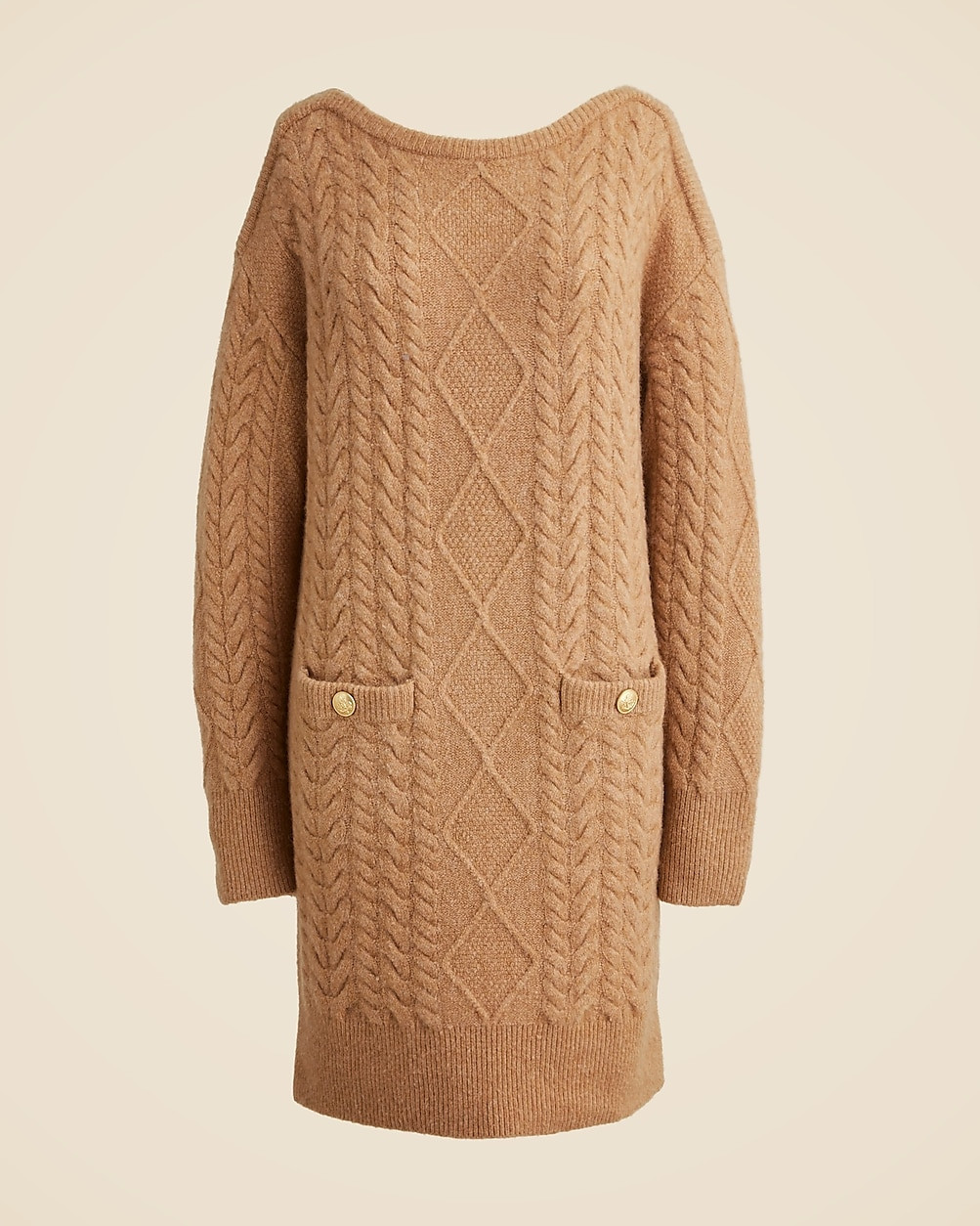 Relaxed cable-knit sweater dress | J. Crew US