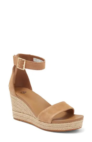 UGG® Aylani Espadrille Wedge Sandal in Chestnut at Nordstrom Rack, Size 8 | Nordstrom Rack
