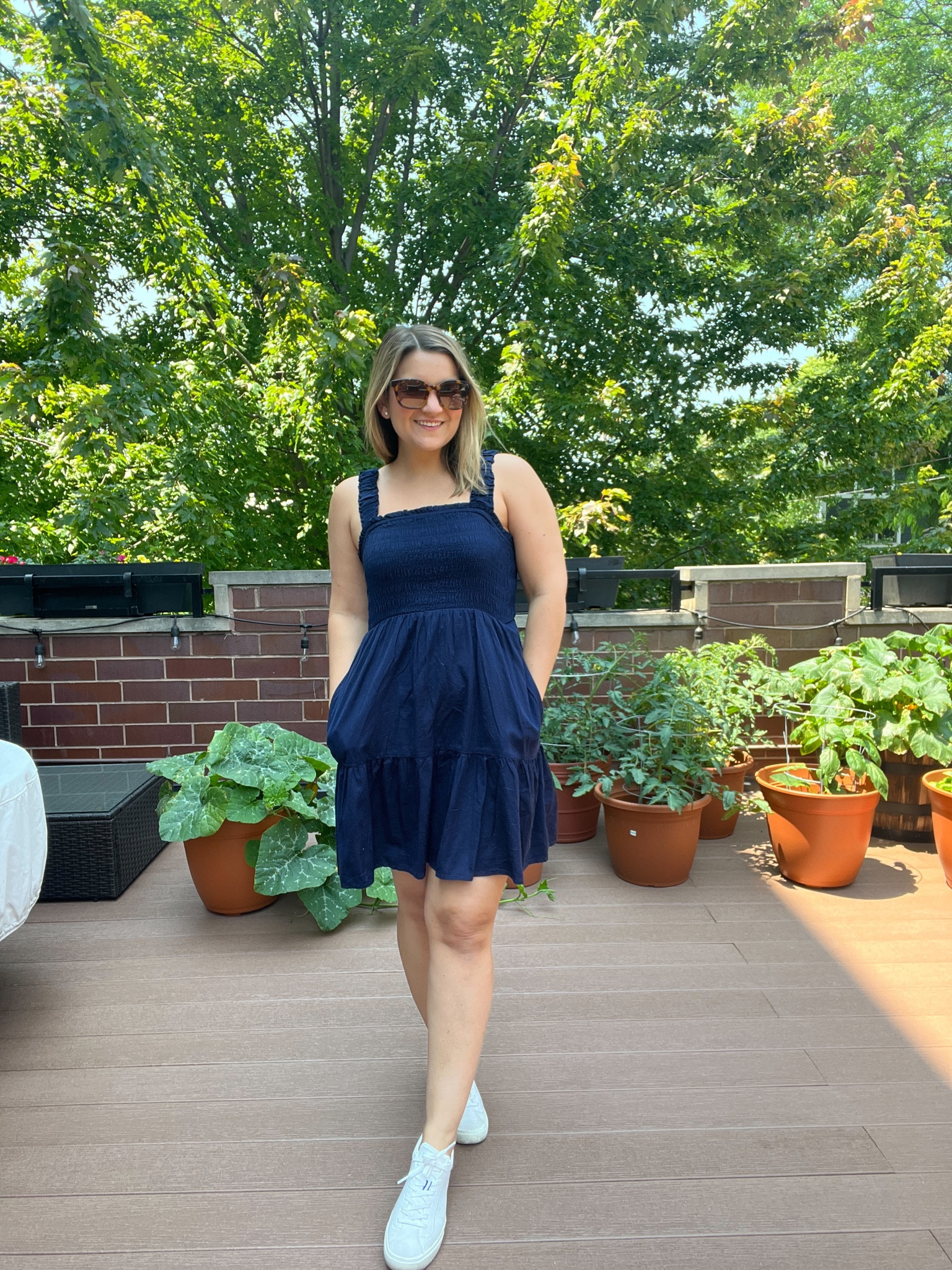 Casual summer dress - I’m in petite small but I wish I got a regular small for more length in the straps

Smocked dress
Tiered dress
Cotton dress
Nap dress dupe

#LTKsalealert #LTKunder100 #LTKunder50