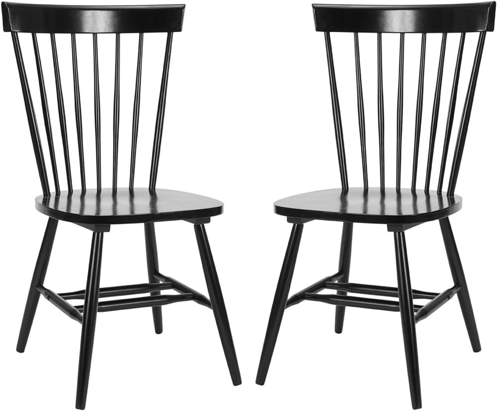 Safavieh American Homes Collection Parker Country Farmhouse Wood Black Spindle Side Chair (Set of... | Amazon (US)