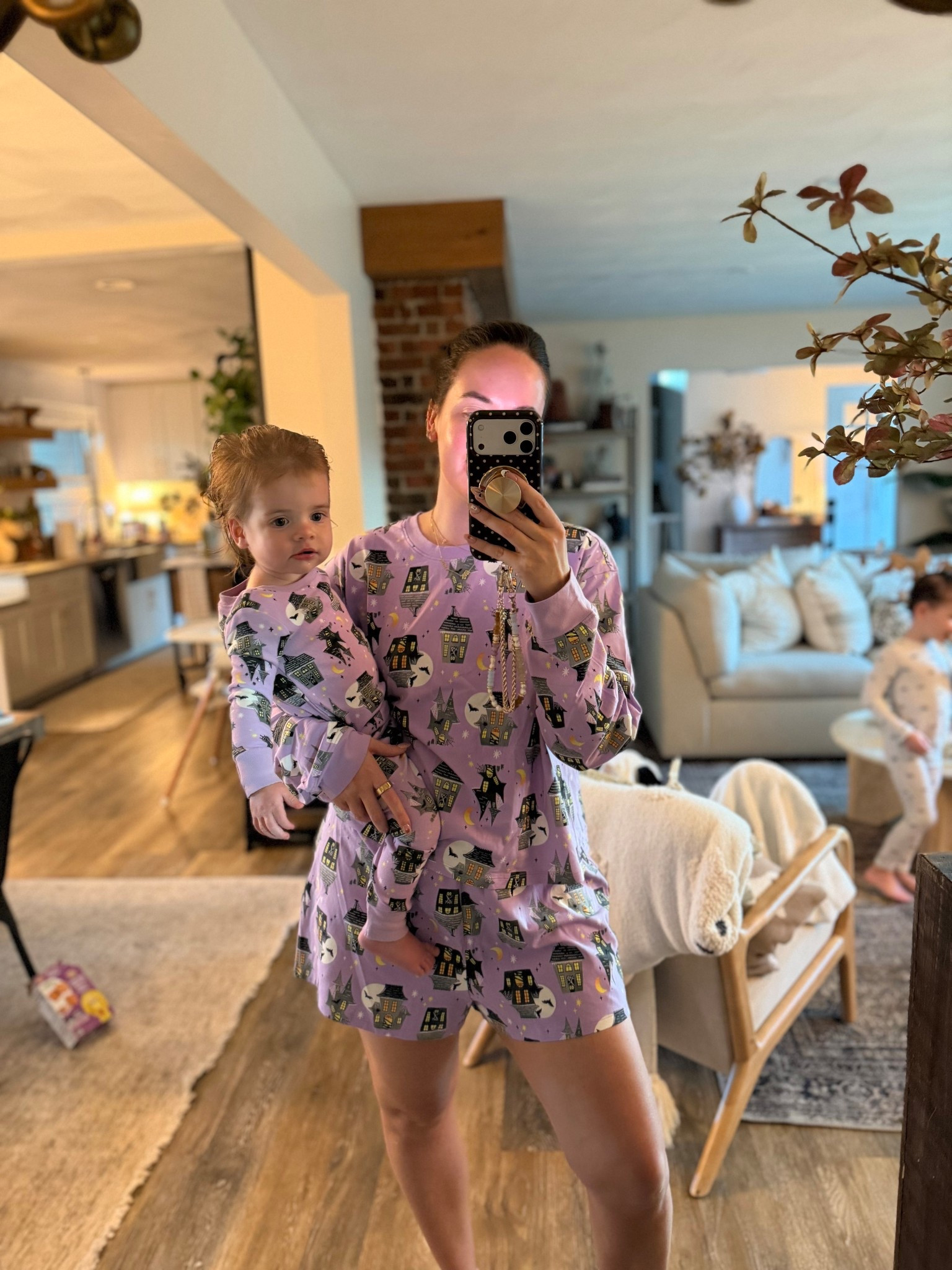 Cutest haunted house pajamas 💜🖤 wish the mama ones were in stock still!!! But linking to Evelyn’s sizes 🥰

Halloween pajamas, under $10, cozy PJ set 

#LTKKids #LTKHalloween #LTKSeasonal