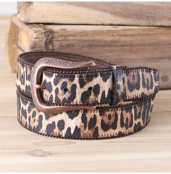 Roper Tan Leopard Belt | Rod's Western Palace/ Country Grace