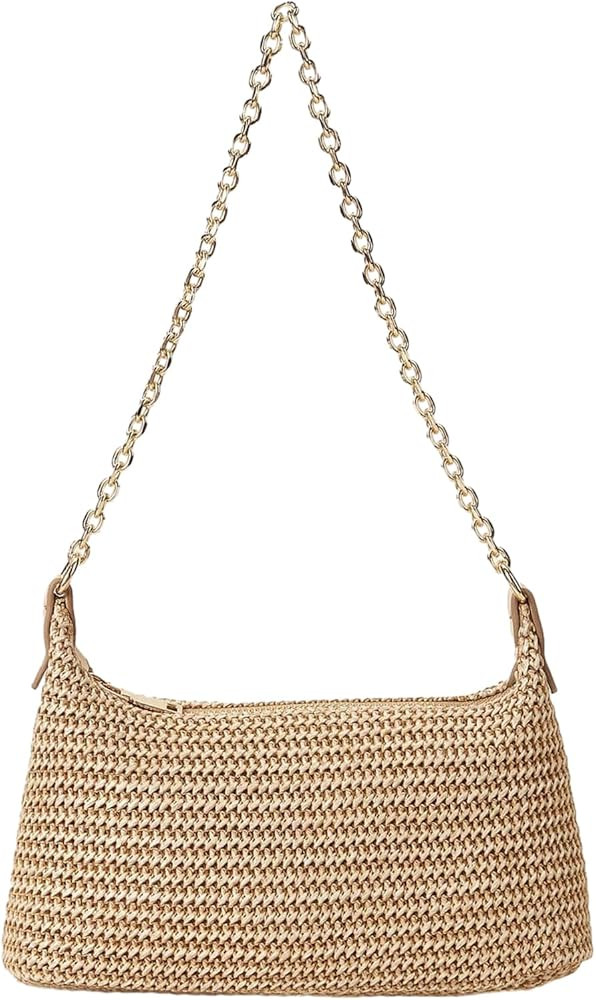 Verdusa Women's Straw Woven Shoulder Bag Tote Handbag Summer Beach Purse | Amazon (US)