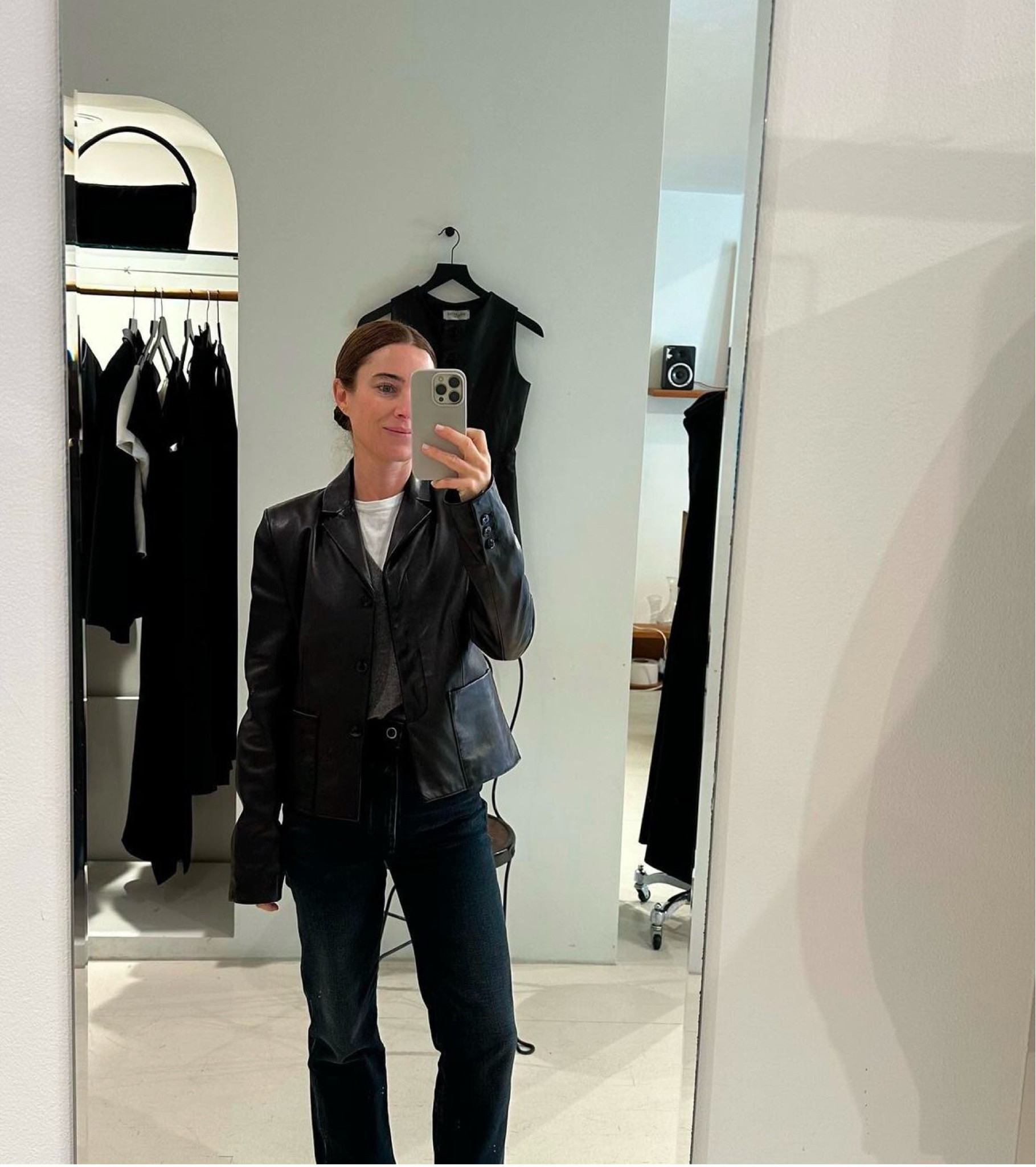 Shopping in NY — fell for this leather jacket at Kallmeyer but can’t be linked so I added some similar ones!