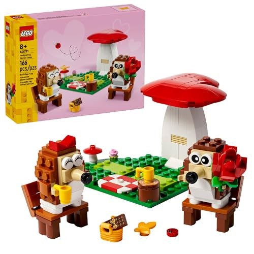 LEGO Hedgehog Picnic Date Building Toy - Animal Figures and Playset for Kids, Boys and Girls, Ages 8+ - Gift for Her and Him - with 2 Hedgehog Toys and Accessories - 40711 | Amazon (US)