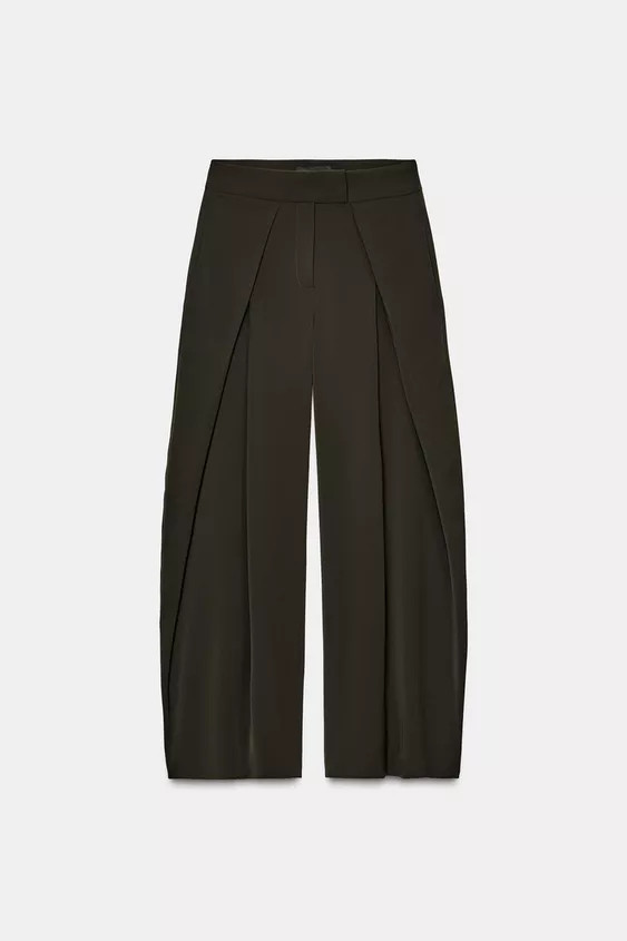 ZW COLLECTION FLOWY PLEATED PANTS | Zara US