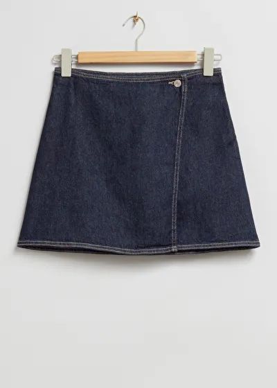 Low-Rise Denim Wrap Skirt | & Other Stories US