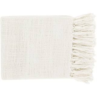 Madelyn Ivory Throw Blanket | The Home Depot