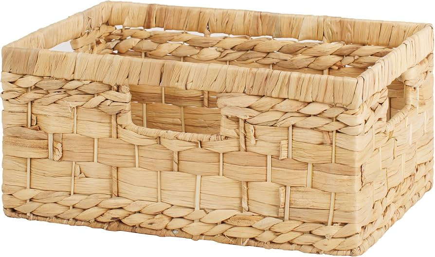 StorageWorks Wicker Basket, Hand-Woven Storage Basket with 3 Handles, Wicker Baskets for Organizi... | Amazon (US)