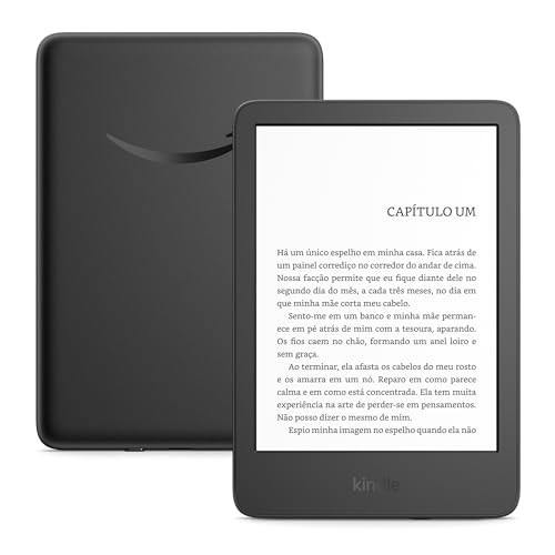 Kindle 16 GB (Última geração) - Leve e compacto, com tela antirreflexo, trocas de página mais rápidas, luz frontal ajustável e bateria de longa duração - Cor Preta | Amazon (BR)