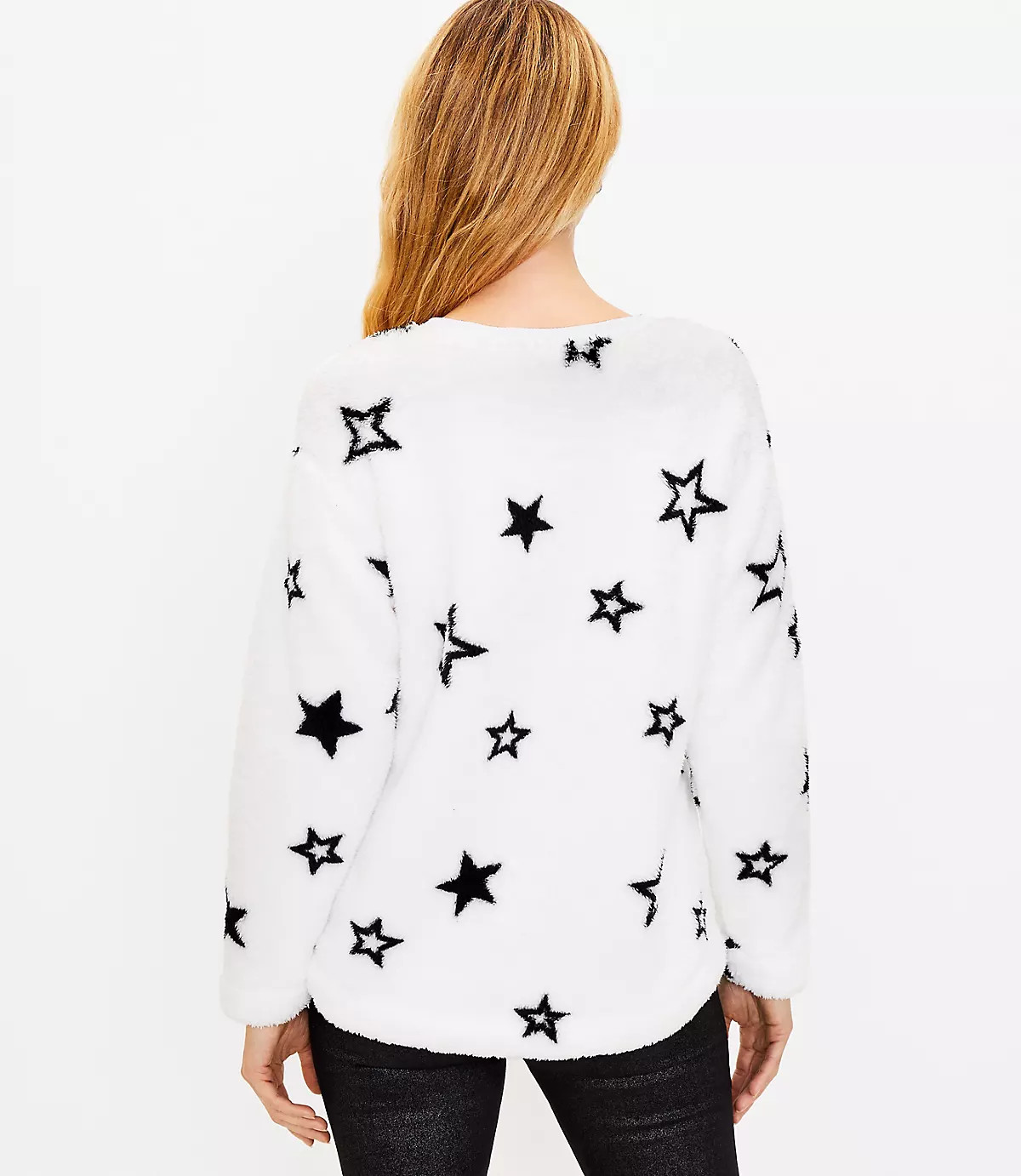 Star Sherpa Sweatshirt | LOFT