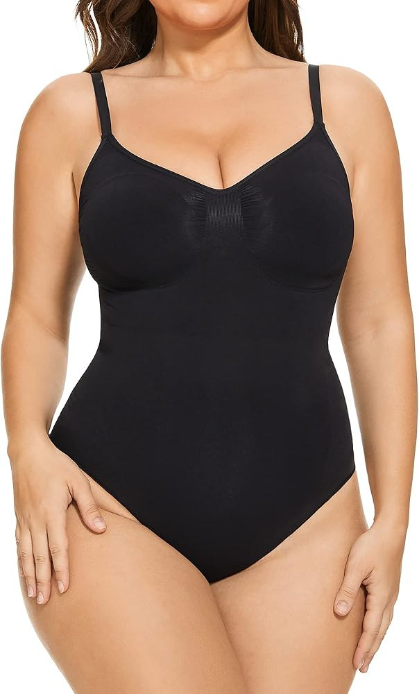 Wizshapor Bodysuit Shapewear for Women Seamless: Body Shaper Bodysuits Tummy Control High Compres... | Amazon (US)