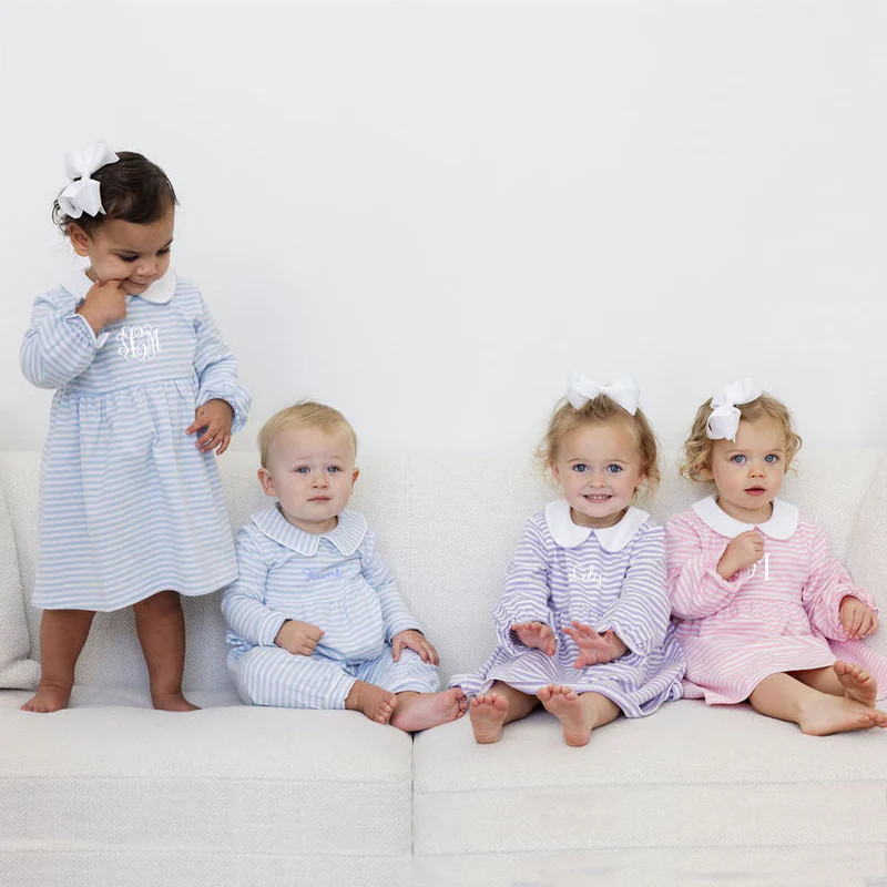 Riley Stripe Knit Long Sleeve Dress | Classic Whimsy