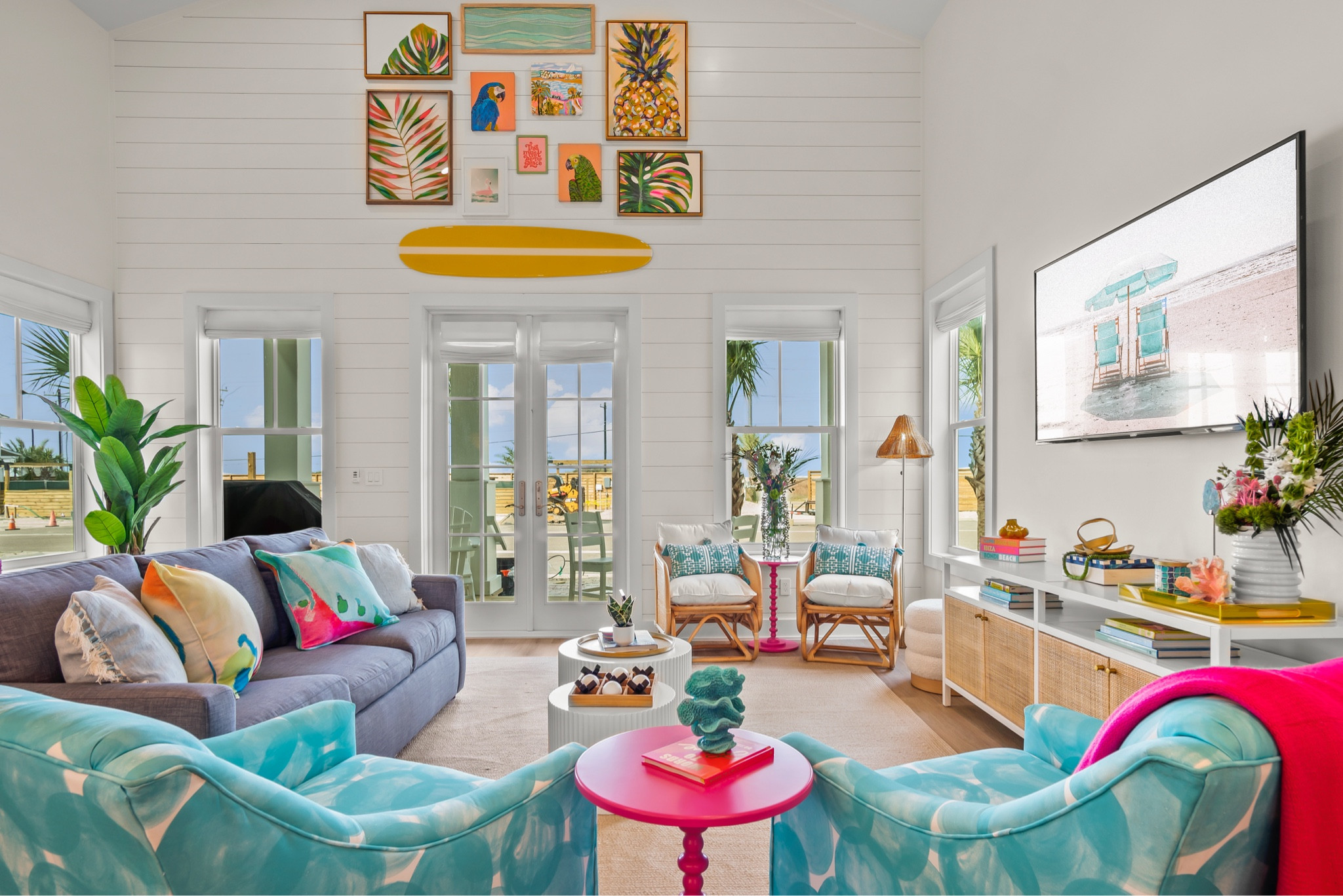 Bringing vibrant coastal charm to this living room with colorful accents from one of our latest projects. Shop the exact and similar pieces we used! 
#CoastalLiving #ColorfulHome #BeachHouseVibes #LivingRoom #InteriorInspo #CoastalDecor #DesignInspo #HomeStyling #ProjectReveal #ShopTheLook #CoastalHome #Coastal 



#LTKHome #LTKSaleAlert