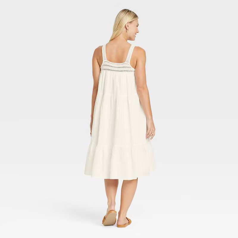 Women's Sleeveless Crochet Trim Dress - Universal Thread™ | Target