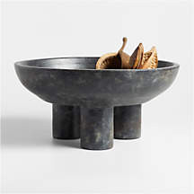 Black Tri-Footed Ceramic Centerpiece Bowl 16" + Reviews | Crate & Barrel | Crate & Barrel