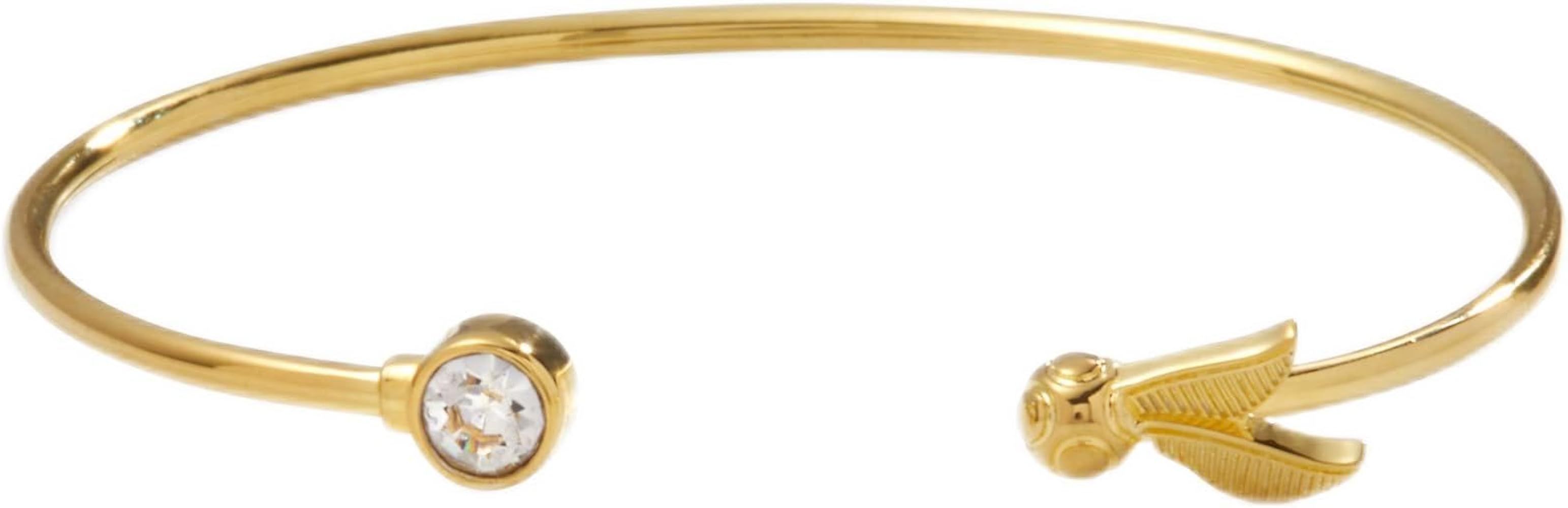Alex and Ani Harry Potter, Golden Snitch and Crystal Flex Cuff, Shiny Gold Finish, Gold Adorned w... | Amazon (US)