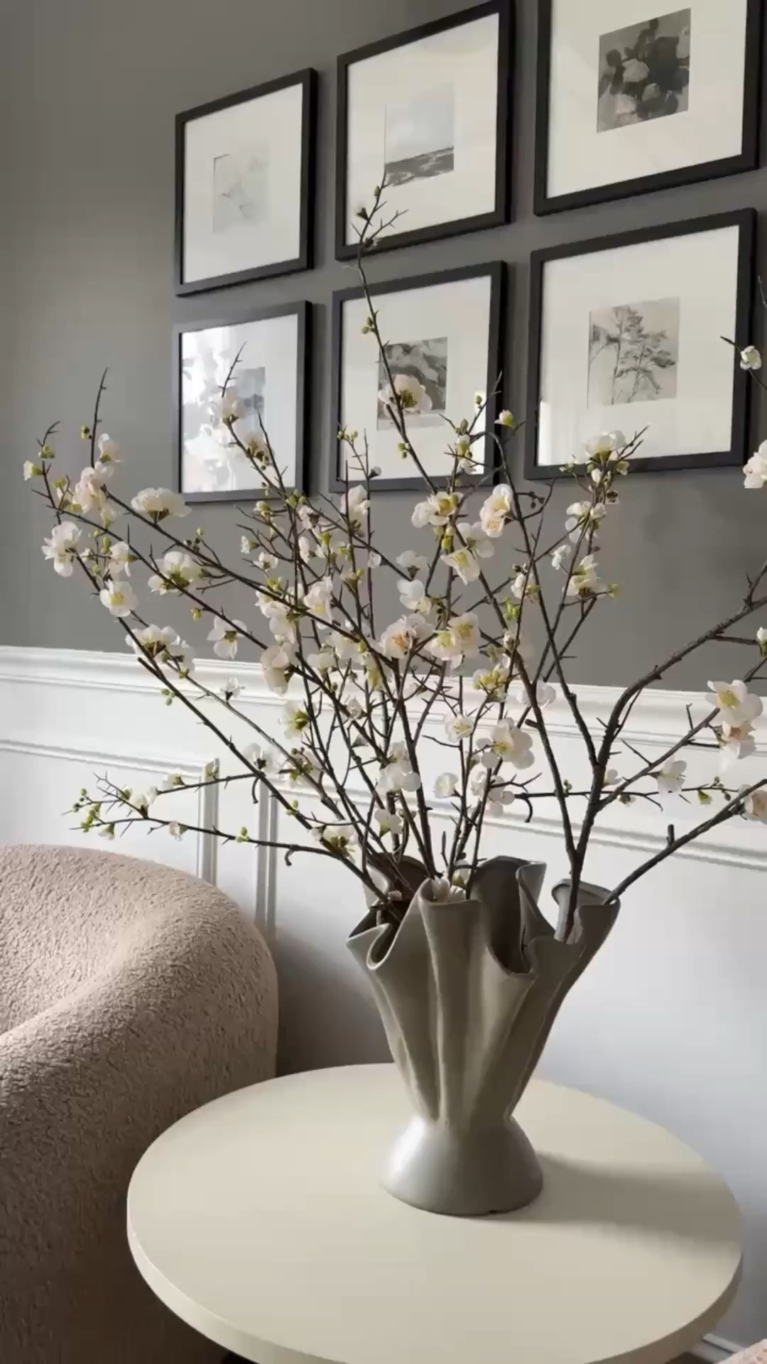 I loved this arrangement last spring and I might have to bring it back! This green ruffle vase is beautiful. I love the texture, shape, and color. Designer luxe for less! 

#LTKHome