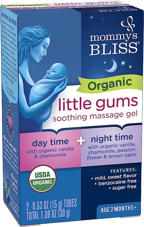Mommy's Bliss Organic Little Gums Soothing Massage Gel Day and Night Combo Helps with Tender Age ... | Amazon (US)