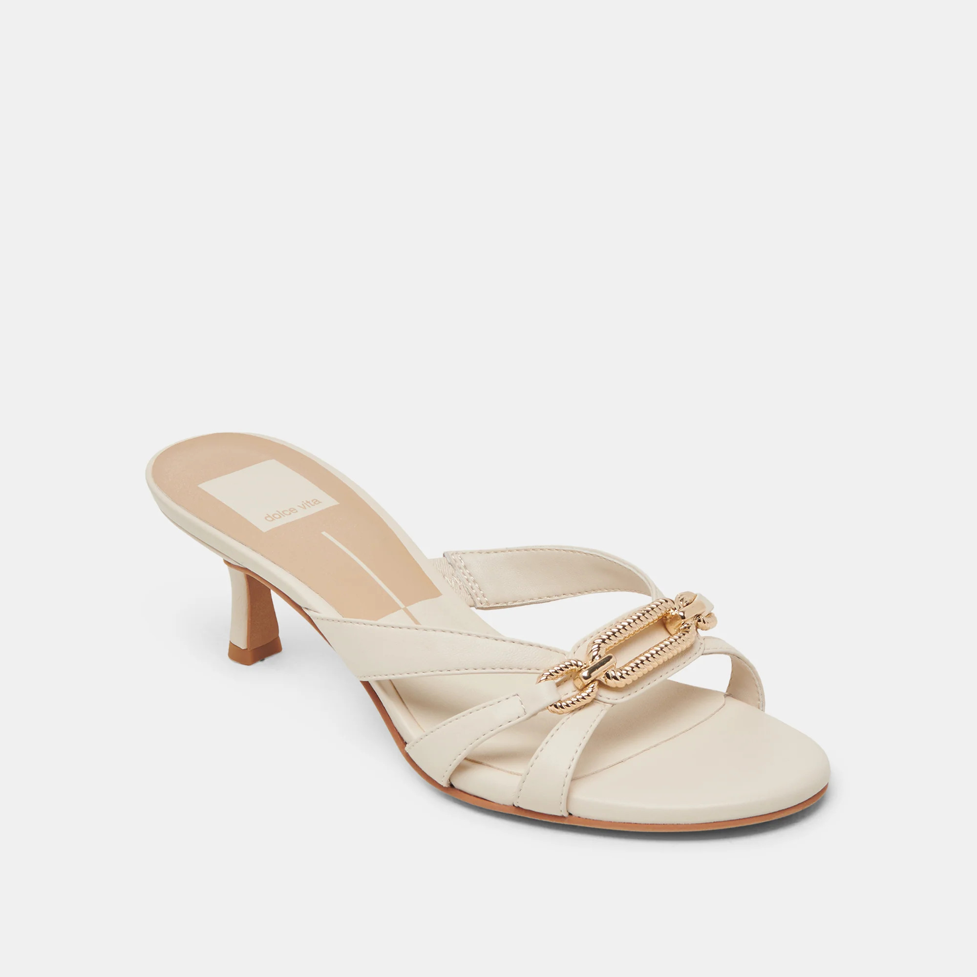 LERAH HEELS BONE LEATHER | DolceVita.com