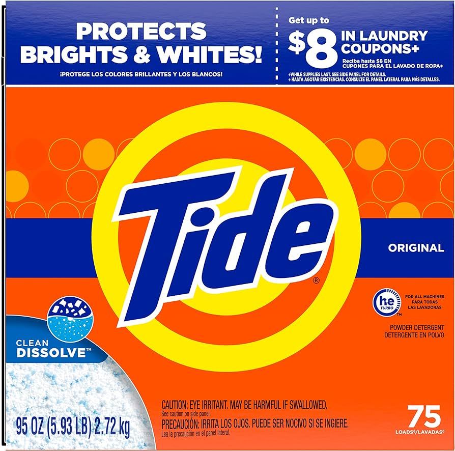 Tide Original HE Turbo Powder Laundry Detergent, 95 Oz (Packaging May Vary) | Amazon (US)