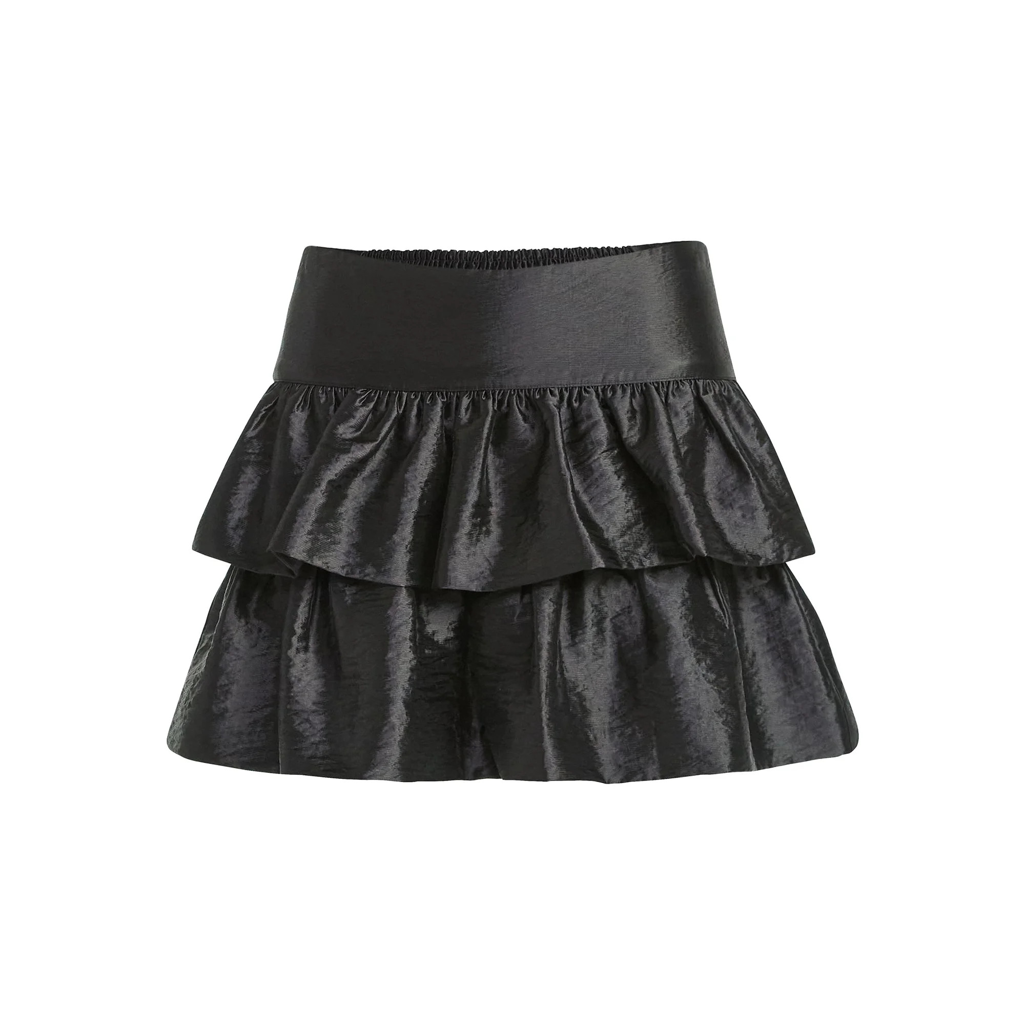 Scoop Women's and Women's Plus Tiered Ruffle Mini Skirt, Sizes XS-4X | Walmart (US)