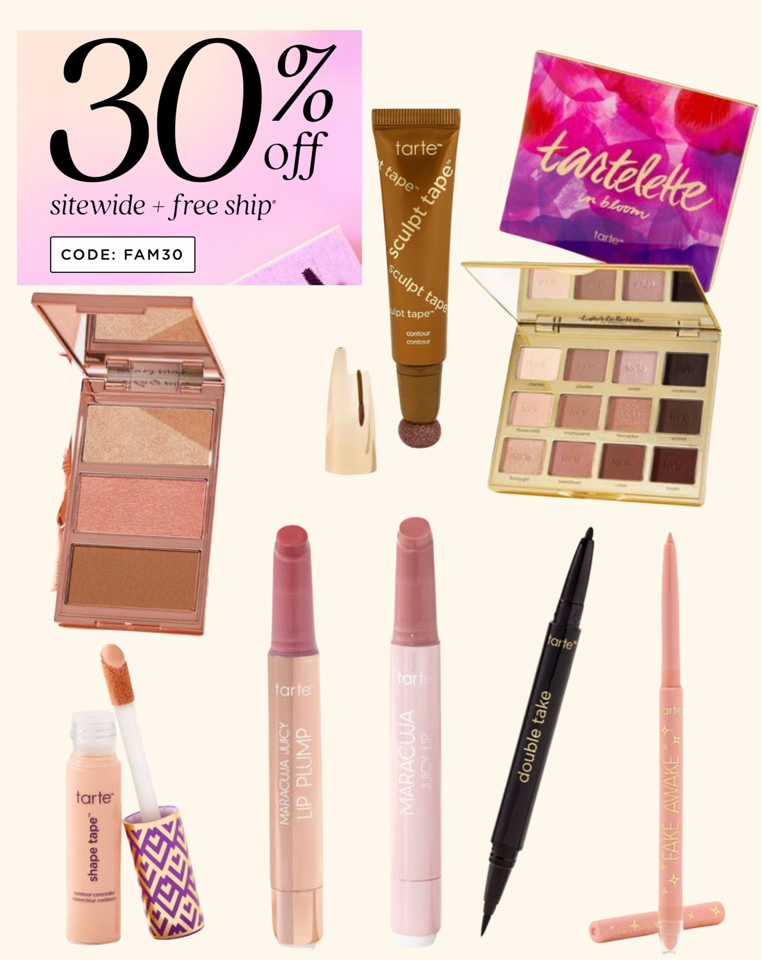 Tarte friends and family sale with code: fam30



#LTKSeasonal #LTKunder50 #LTKbeauty