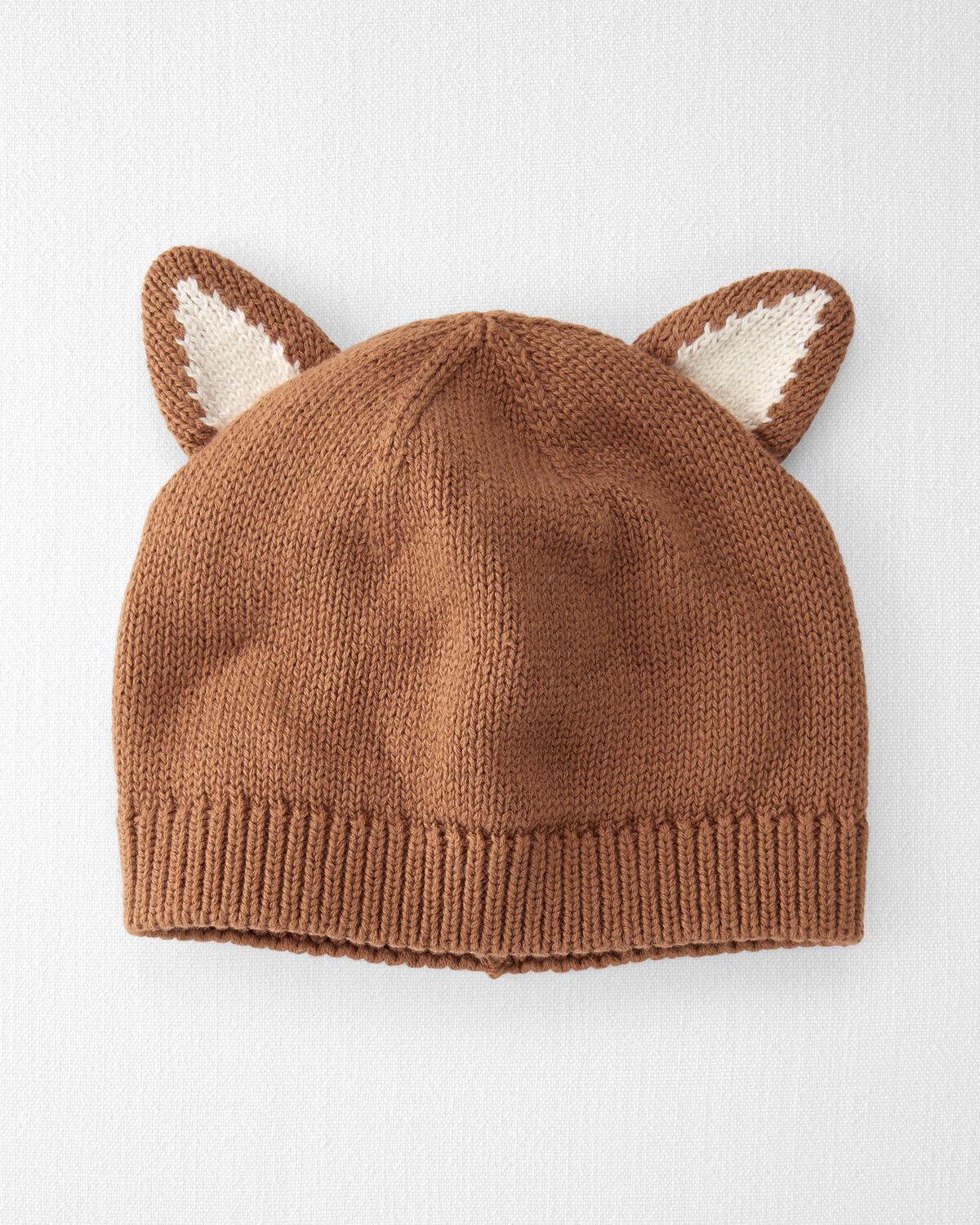 Tiger Eye Baby Organic Cotton Sweater Knit Fox Cap | carters.com | Carter's