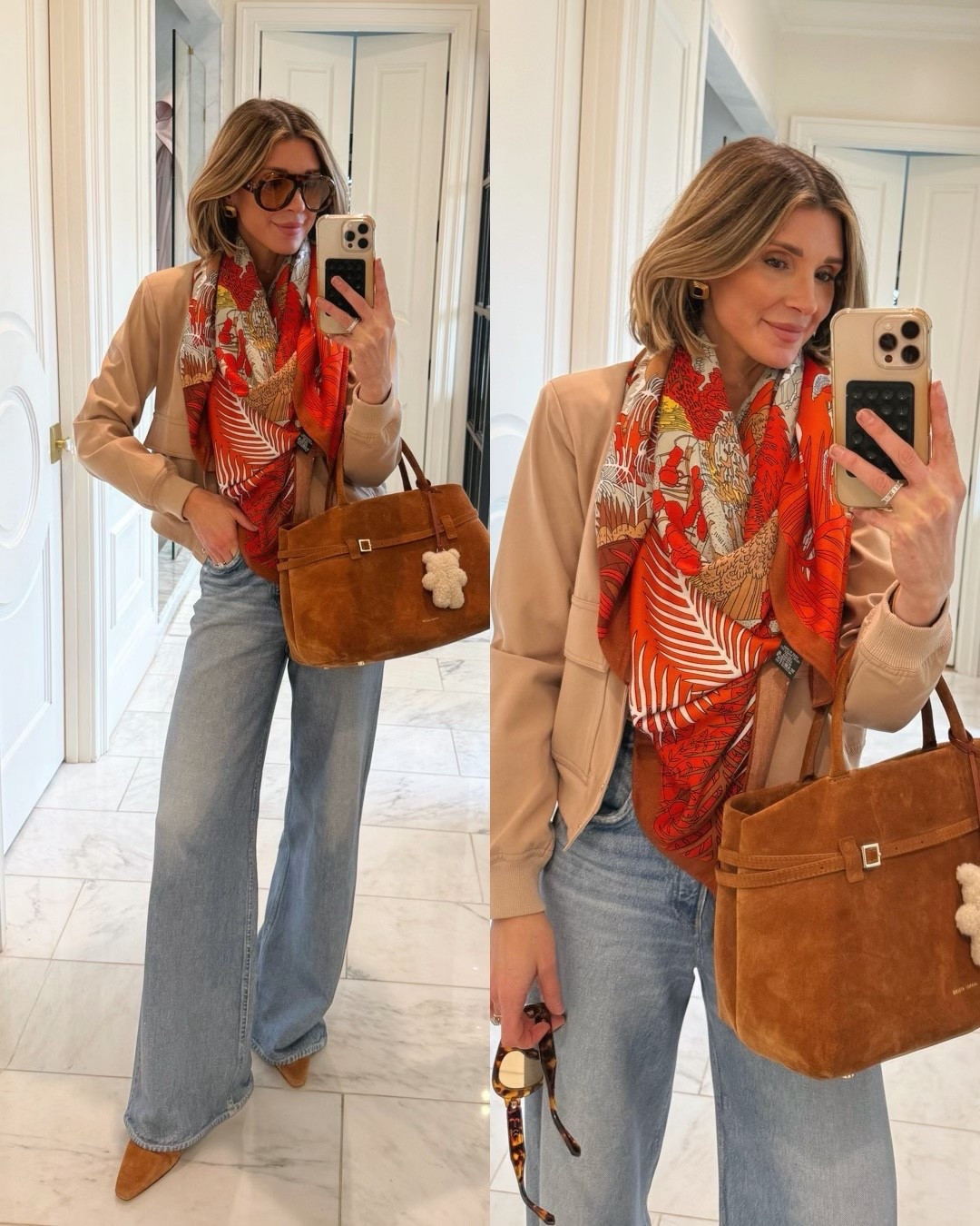 Today's look wearing my sweatpants jeans 