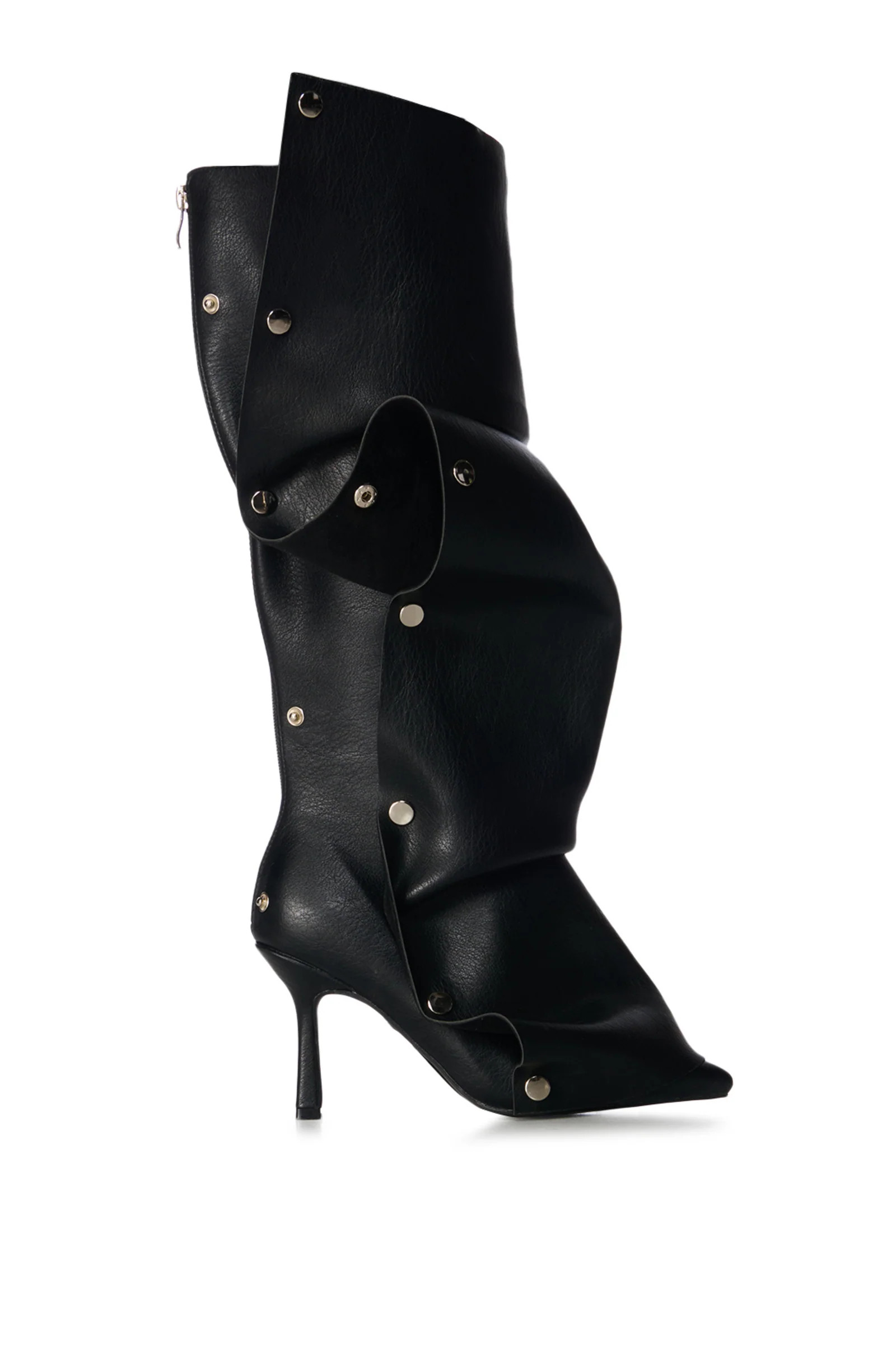 IMOGINE-BLACK ADJUSTABLE POINTED TOE BOOT | Azalea Wang