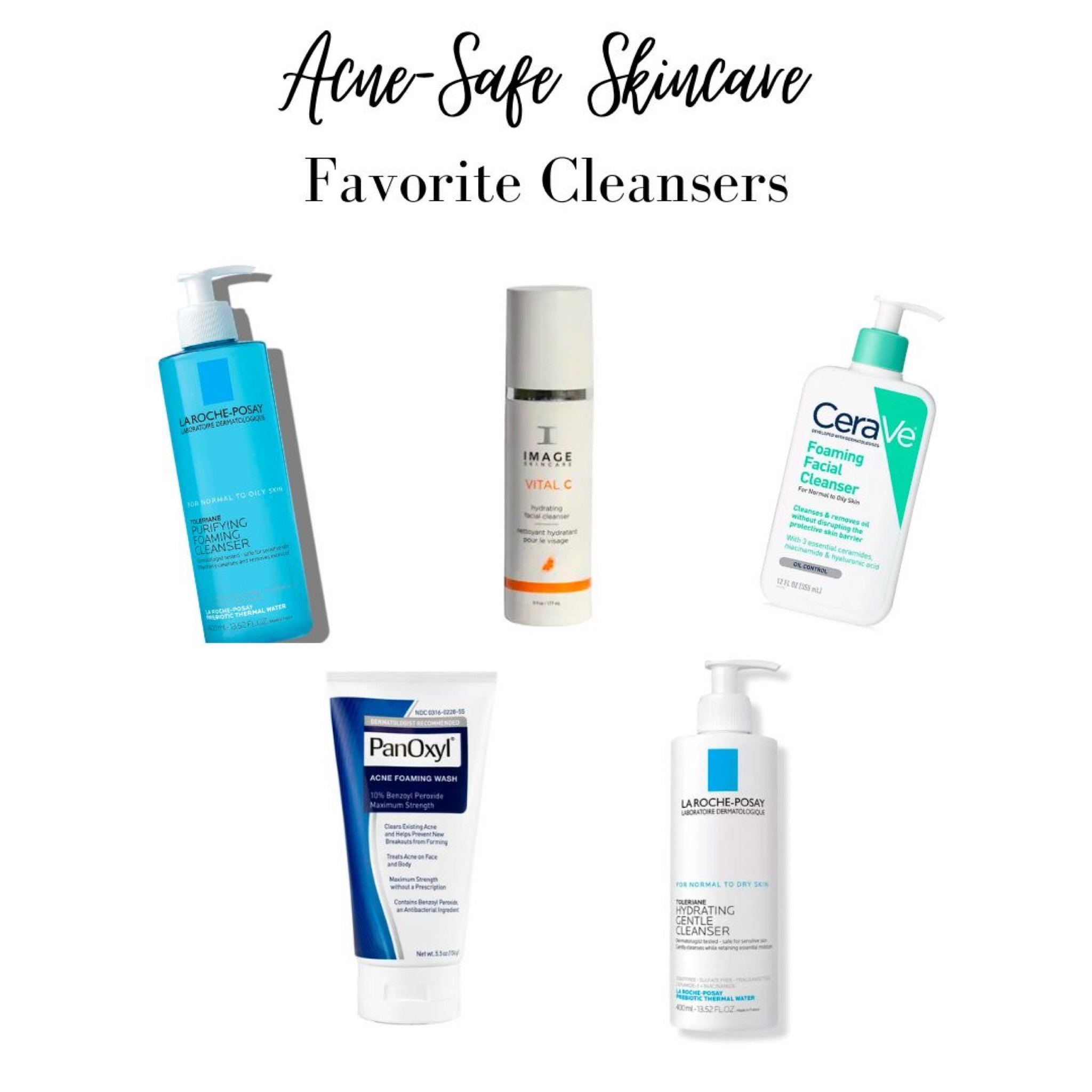 My favs 🤍 Non pore clogging, clean face cleansers, acne safe face cleansers, acne safe skincare 

#LTKunder50 #LTKbeauty #LTKunder100