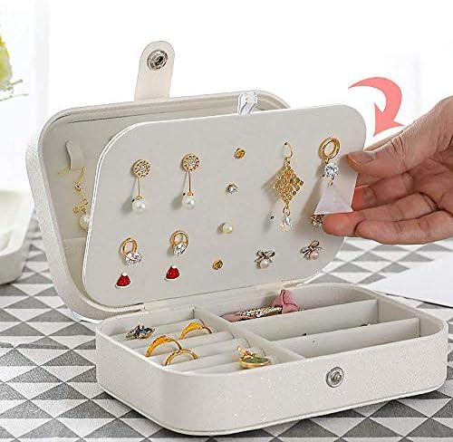DREAM&GLAMOUR Travel Jewelry Case,Double Layer Jewelry Travel Box,Travel Jewelry Case Gift for Women | Amazon (US)