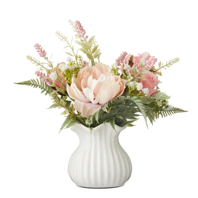 Easter Floral Ceramic Vase, 11 in, by My Texas House | Walmart (US)