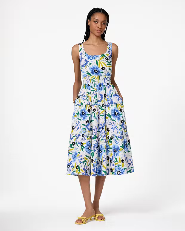 Festive Floral Tiered Dress | Kate Spade Outlet