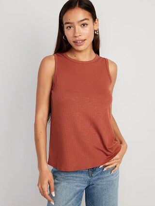 Luxe Rib-Knit Swing Tank Top for Women | Old Navy (US)