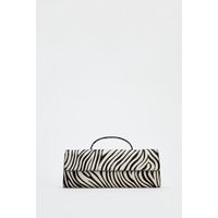 Zara - Faux Fur Clutch Bag In Zebra - One Size Only - Woman | Zara UK