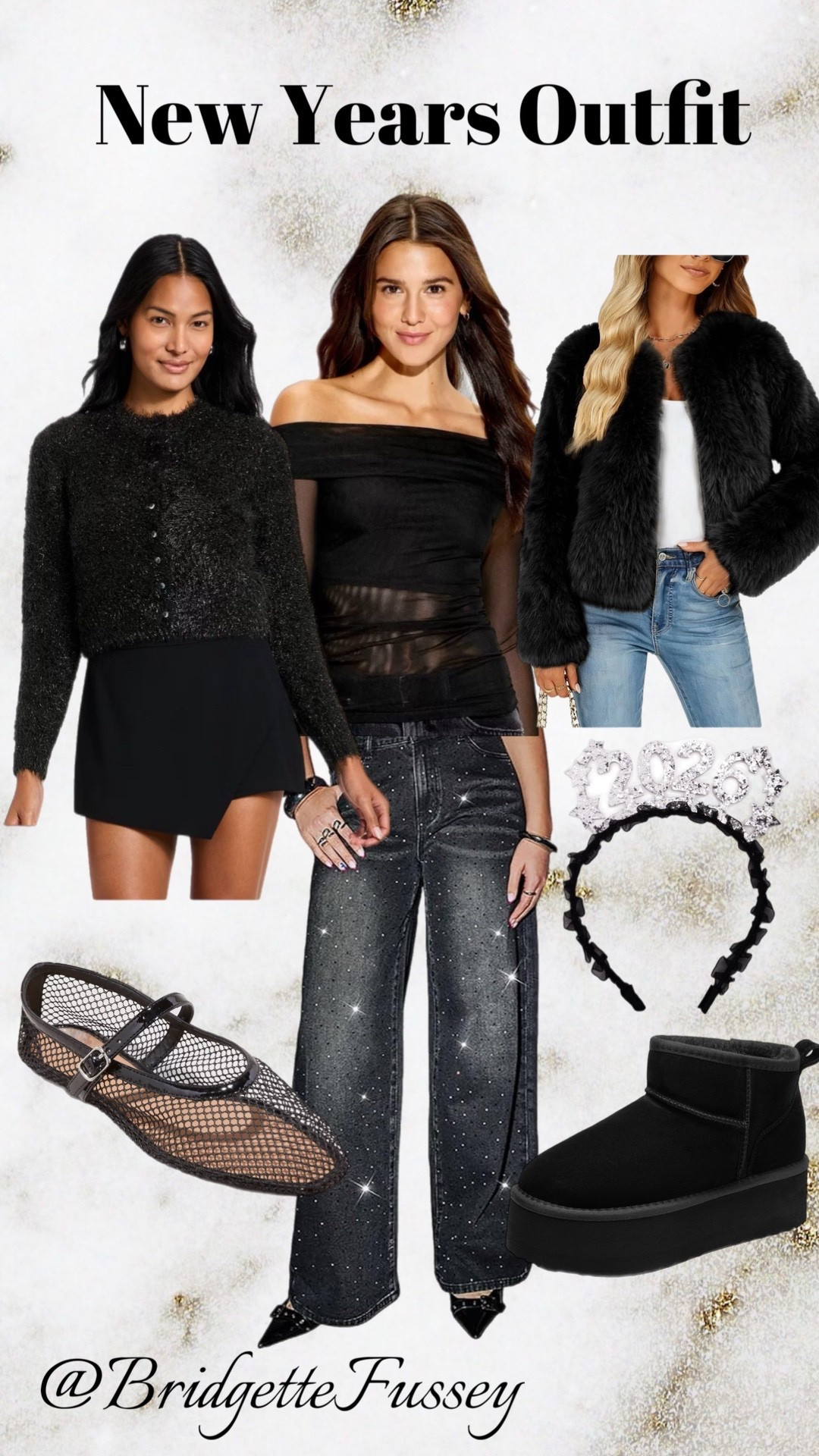 Black cute and comfy new years eve outfit 